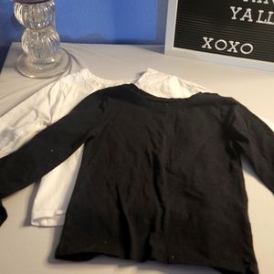 Children's Place black or white girl long sleeve shirts